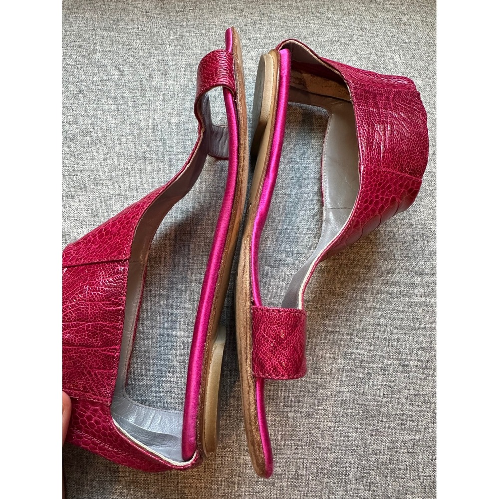 Calvin Klein high-vamp flat gladiator sandals featuring a striking hot pink 36 - Picture 5 of 6